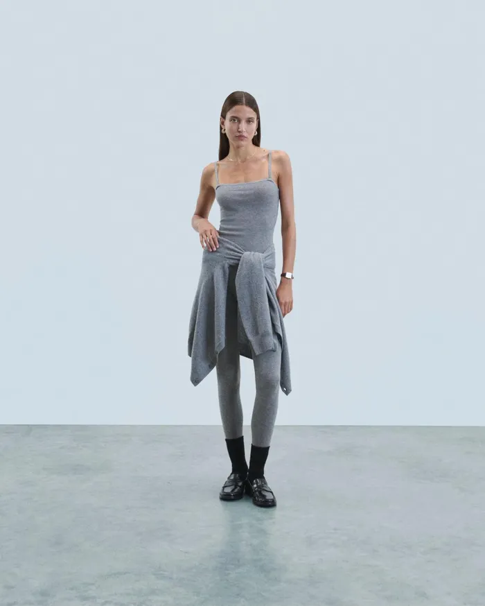 From Future Shirts TShirts and Tops Women Second Skin Strap Top Dark Heather Gray