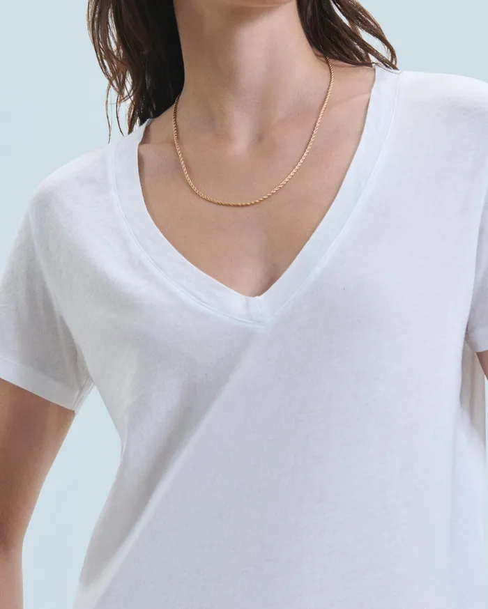 From Future Shirts TShirts and Tops Women Supima VNeck TShirt White