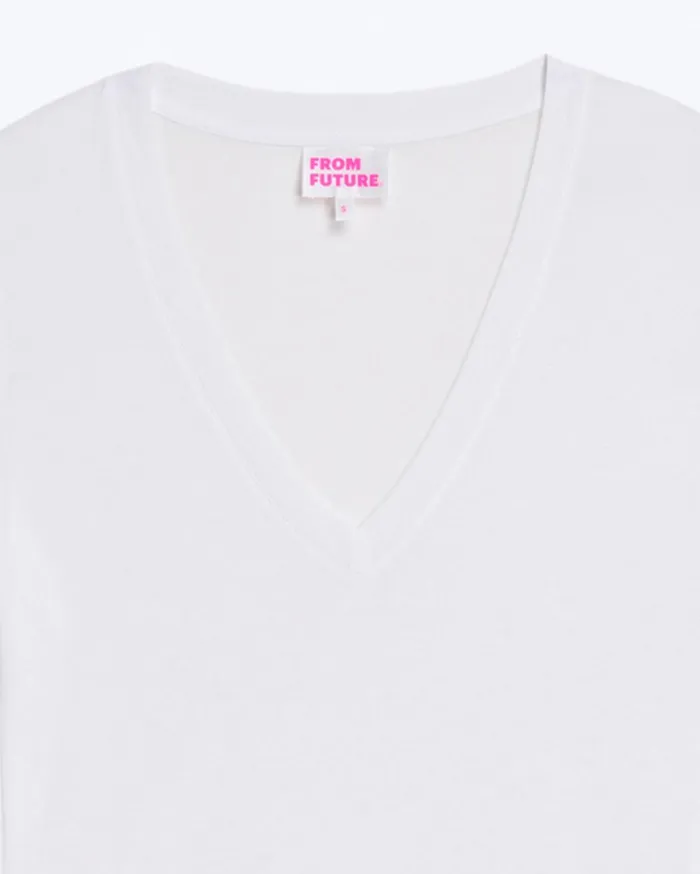 From Future Shirts TShirts and Tops Women Supima VNeck TShirt White