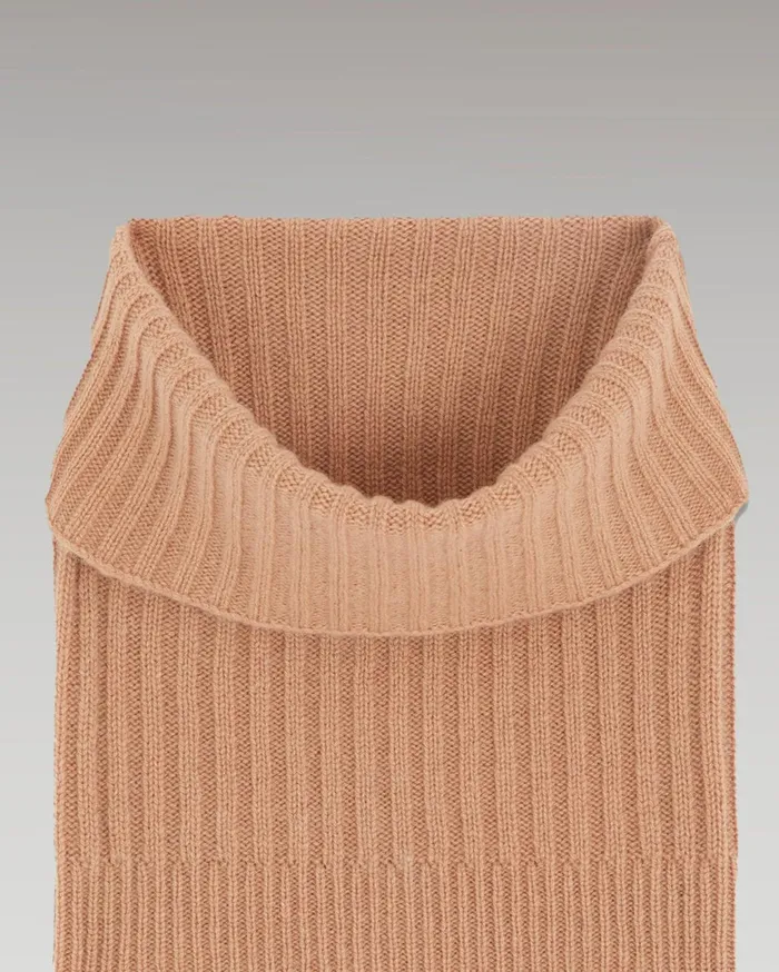 From Future Tote Bags Regular Ribbed Collar Camel