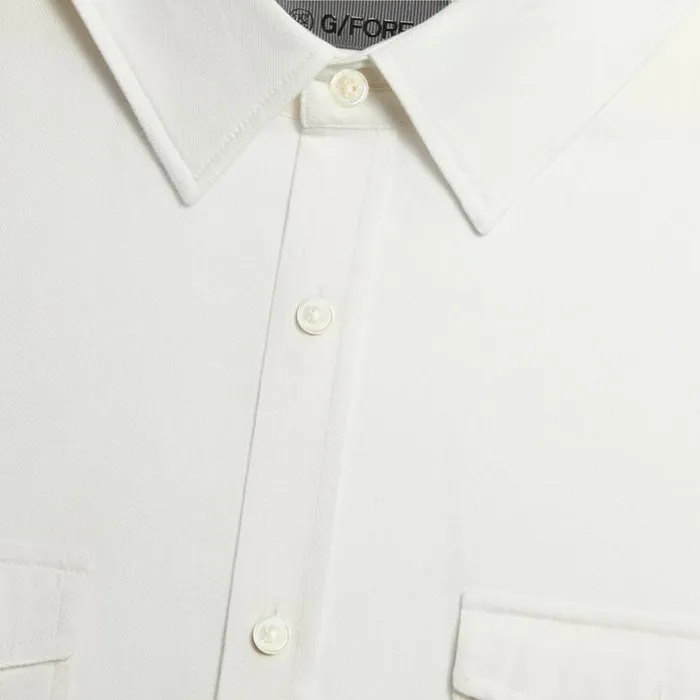 GFORE Dress Shirts Men HERRINGBONE BRUSHED DRESS SHIRT Snow
