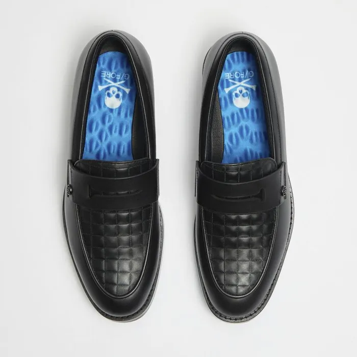 GFORE Golf Shoes Women GALLIVANTER QUILTED LEATHER LUXE SOLE GOLF LOAFER Onyx GFORE Golf Shoes Women GALLIVANTER QUILTED LEATHER LUXE SOLE GOLF LOAFER Onyx
