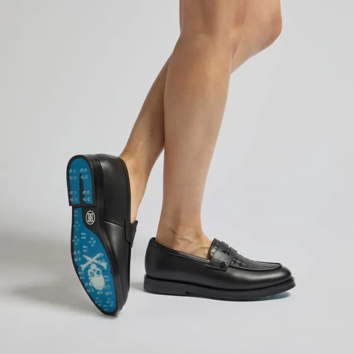 GFORE Golf Shoes Women GALLIVANTER QUILTED LEATHER LUXE SOLE GOLF LOAFER Onyx GFORE Golf Shoes Women GALLIVANTER QUILTED LEATHER LUXE SOLE GOLF LOAFER Onyx