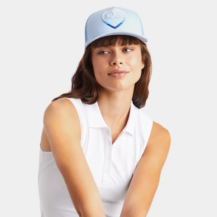 GFORE Hats MenWomen STRIPED HEART G039S INTERLOCK KNIT TRUCKER HAT Sky GFORE Hats MenWomen STRIPED HEART G039S INTERLOCK KNIT TRUCKER HAT Sky