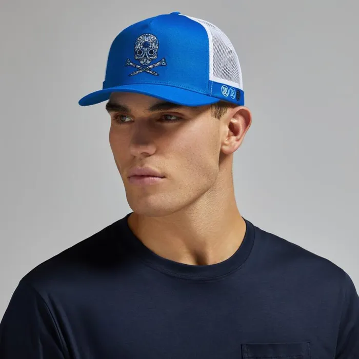 GFORE Hats MenWomen SUGAR SKULL and TEES COTTON TWILL TRUCKER HAT Racer GFORE Hats MenWomen SUGAR SKULL and TEES COTTON TWILL TRUCKER HAT Racer