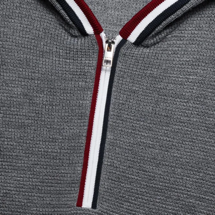 GFORE Hoodies and Tees Women WAFFLE STITCH MERINO WOOL HOODED QUARTER ZIP SWEATER Heather Grey GFORE Hoodies and Tees Women WAFFLE STITCH MERINO WOOL HOODED QUARTER ZIP SWEATER Heather Grey