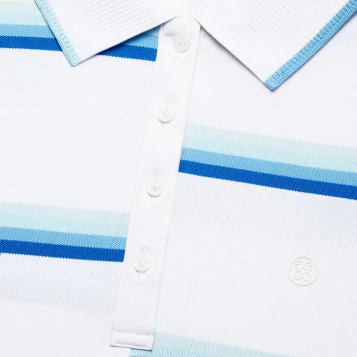GFORE Polos and Shirts Women OFFSET STRIPE TECH PIQU SLEEVELESS POLO Snow