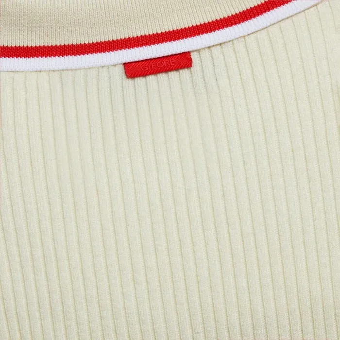 GFORE Skorts and Dresses Women LIMITED EDITION TIPPED MERINO BLEND RIBBED SWEATER DRESS Winter White