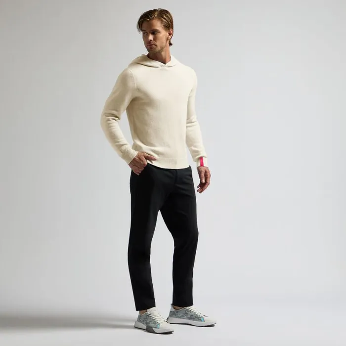 GFORE Sweaters MenWomen WASHABLE CASHMERE HOODED SWEATER Chalk White