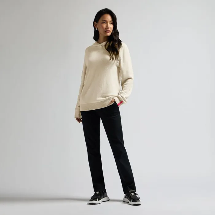 GFORE Sweaters MenWomen WASHABLE CASHMERE HOODED SWEATER Chalk White
