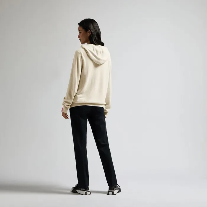 GFORE Sweaters MenWomen WASHABLE CASHMERE HOODED SWEATER Chalk White