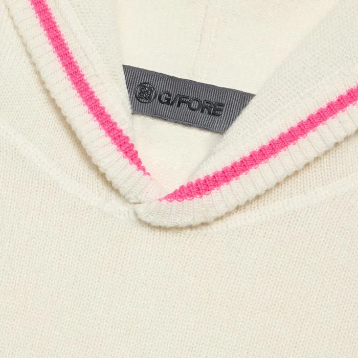 GFORE Sweaters MenWomen WASHABLE CASHMERE HOODED SWEATER Chalk White