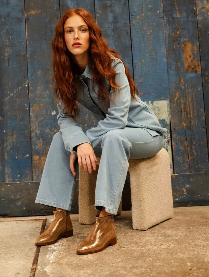 Hada Golden Women Bobbies Ankle Boots Hada Golden Women Bobbies Ankle Boots