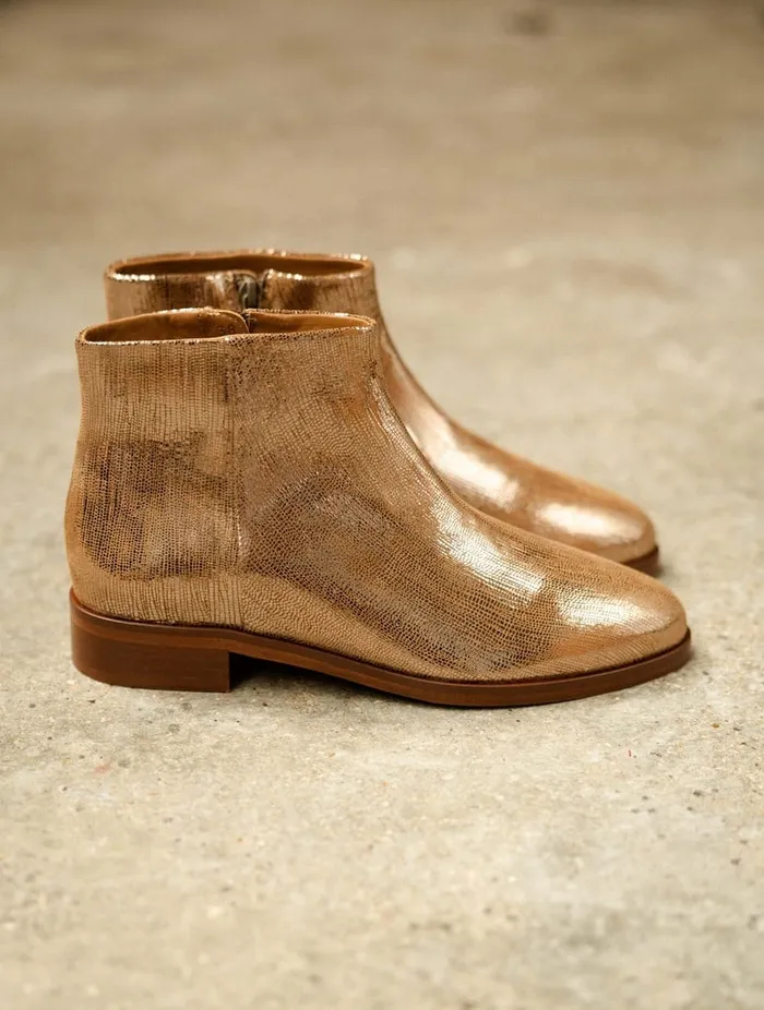 Hada Golden Women Bobbies Ankle Boots Hada Golden Women Bobbies Ankle Boots