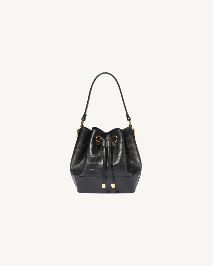 Handbags BRIGITTE MINI BUCKET BAG Black And Gold 8211 Nili Lotan Women