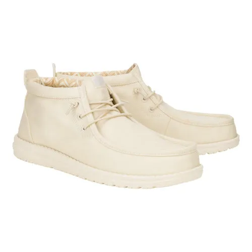 heydude Wally Mid Stretch Canvas Bone White Apparel Boots