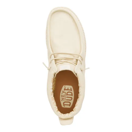 heydude Wally Mid Stretch Canvas Bone White Apparel Boots