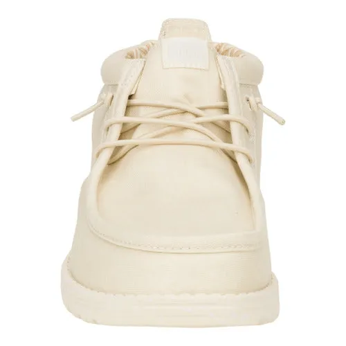 heydude Wally Mid Stretch Canvas Bone White Apparel Boots