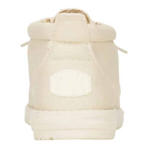 heydude Wally Mid Stretch Canvas Bone White Apparel Boots