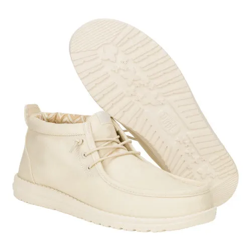 heydude Wally Mid Stretch Canvas Bone White Apparel Boots