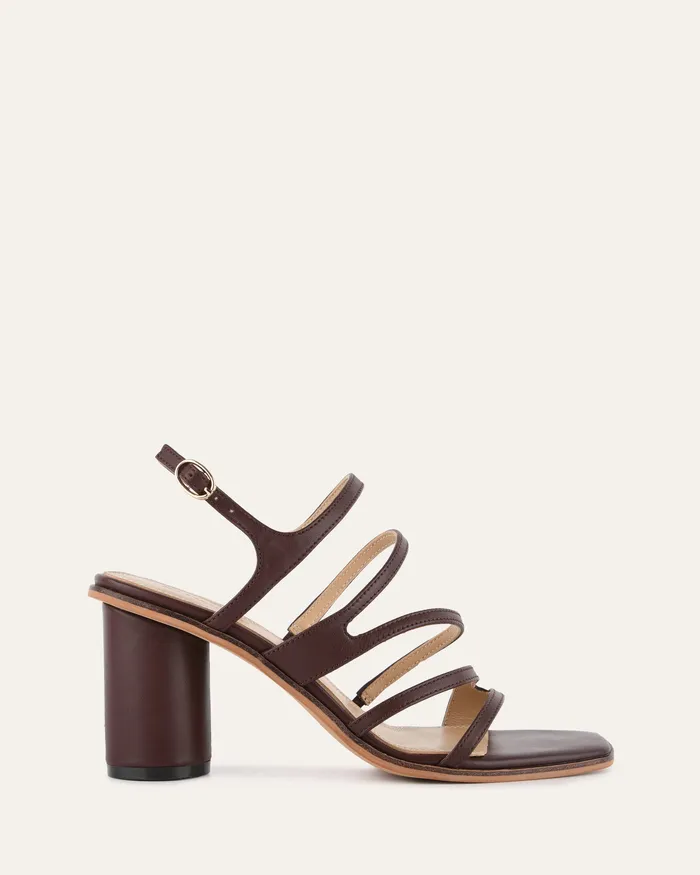 HIGH SANDALS Women jomercer Nobu high heel sandals cocoa brown leather