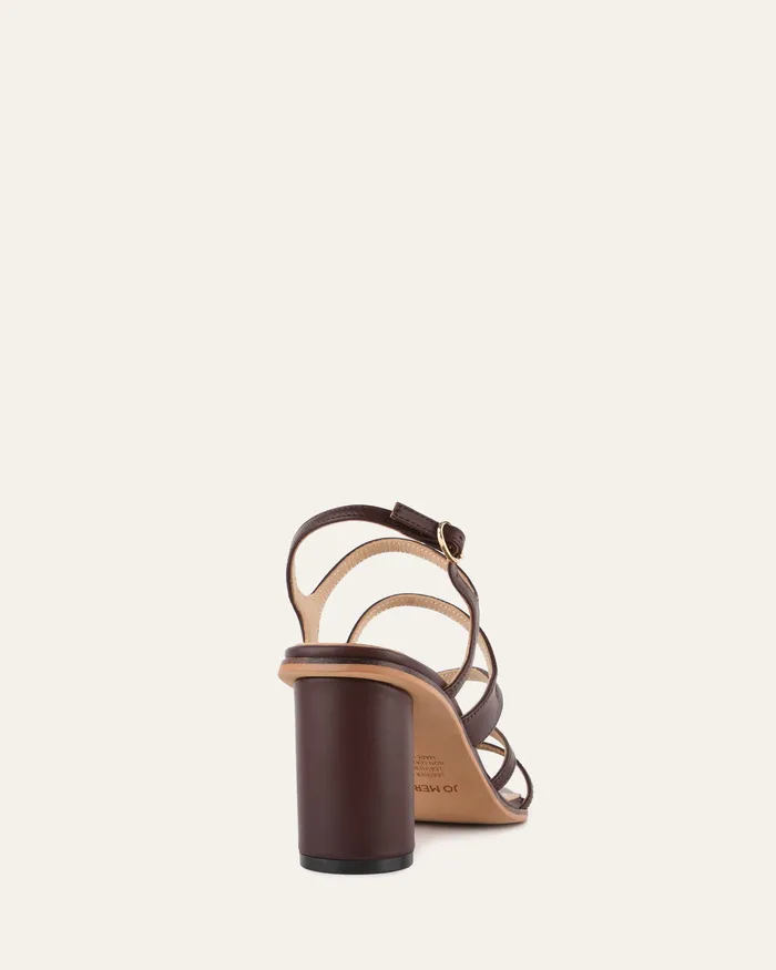 HIGH SANDALS Women jomercer Nobu high heel sandals cocoa brown leather