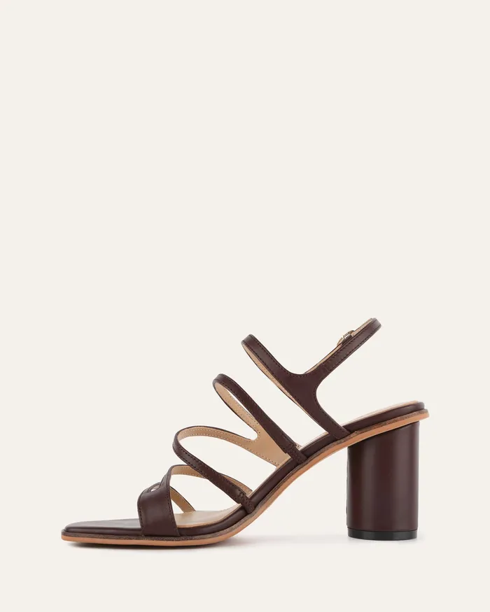 HIGH SANDALS Women jomercer Nobu high heel sandals cocoa brown leather