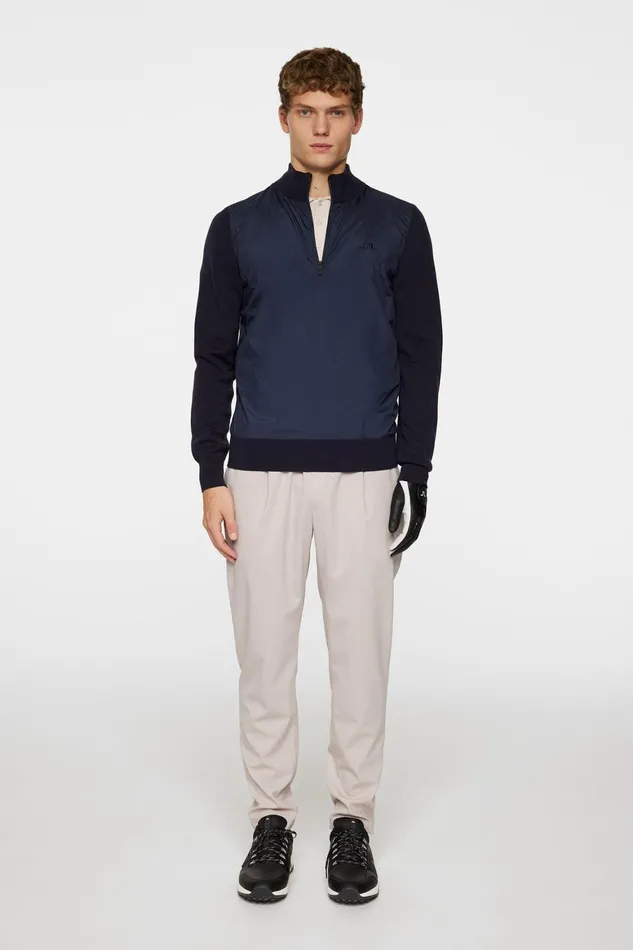JLindeberg Rob Hybrid Quarter Zip Men Knitwear