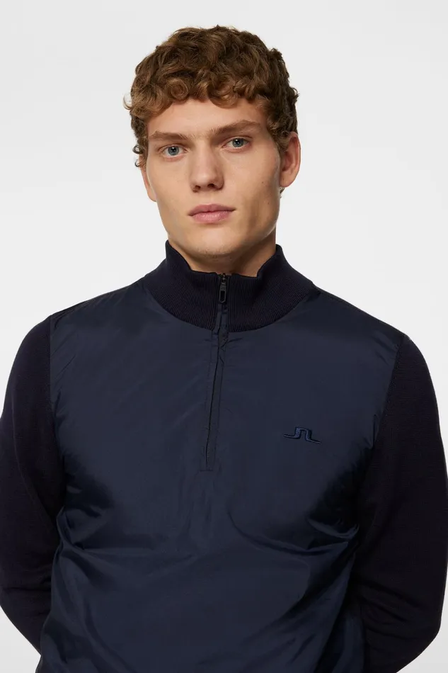 JLindeberg Rob Hybrid Quarter Zip Men Knitwear