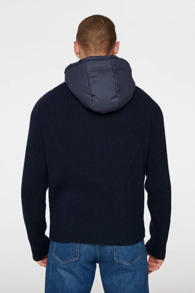 JLindeberg Thierry Hybrid Knit Hoodie Men Knitwear