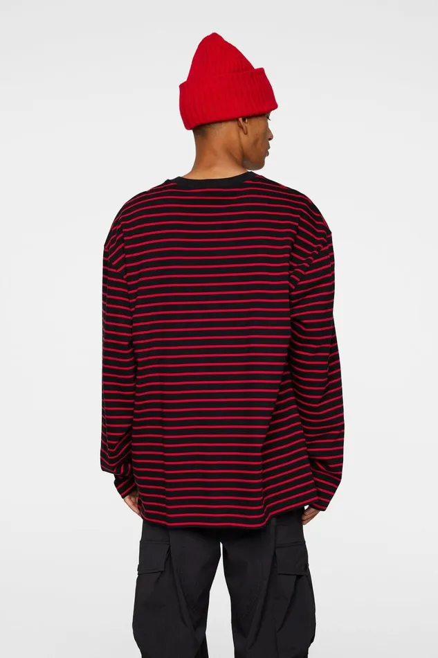 JLindeberg Walsh Stripe Long Sleeve Tee Men TShirts