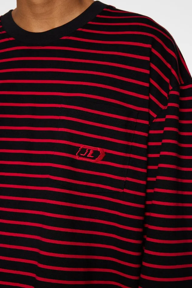 JLindeberg Walsh Stripe Long Sleeve Tee Men TShirts