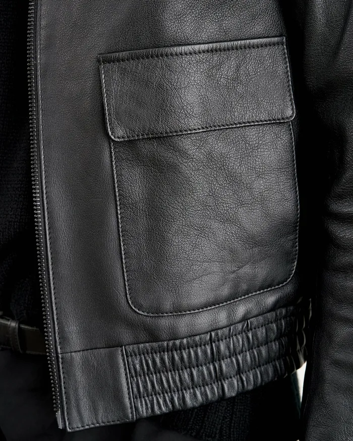 Jackets and Coats Nili Lotan Men MAX LEATHER JACKET Black