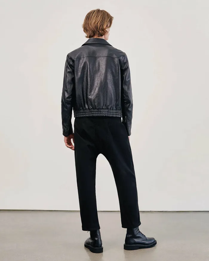 Jackets and Coats Nili Lotan Men MAX LEATHER JACKET Black