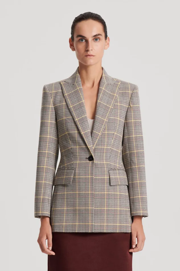 Jackets PLAID TAILORED JACKET GINGER Scanlan Theodore Women Jackets PLAID TAILORED JACKET GINGER Scanlan Theodore Women