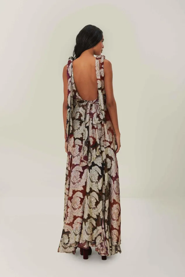 Jacquard Lurex Sleeveless Maxi Dress Women Farm Rio Maxi Dresses