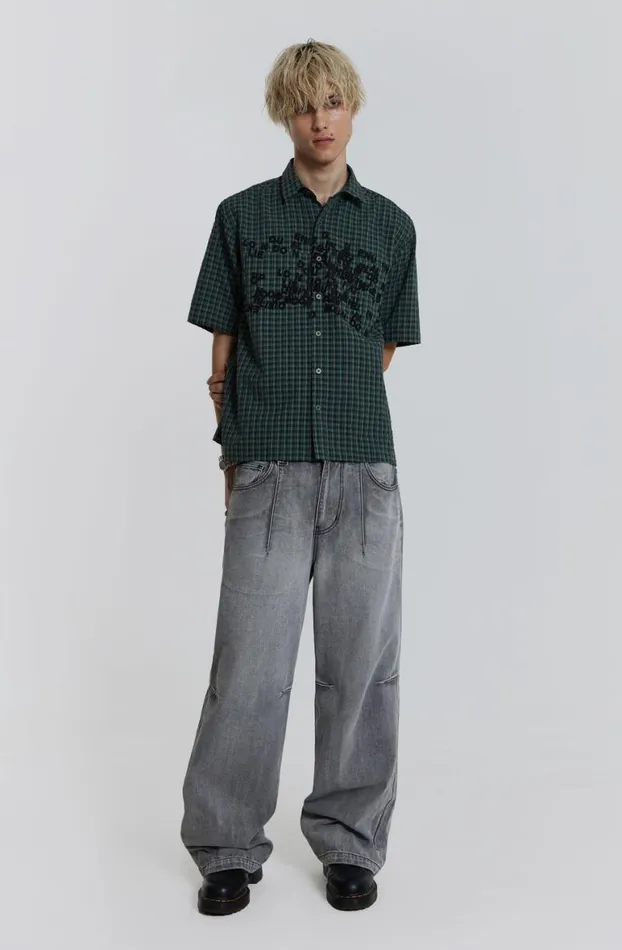 Jeans Men Jaded London Grey Acid Razor Jean