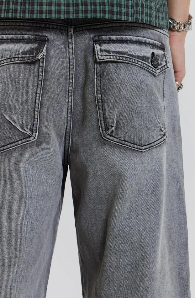 Jeans Men Jaded London Grey Acid Razor Jean