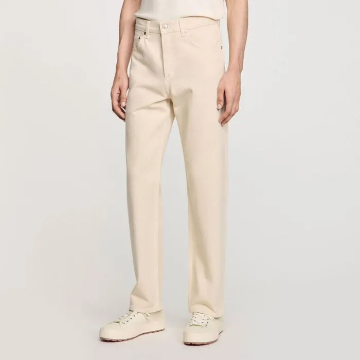 Jeans Men SANDRO Cotton Jeans Ecru