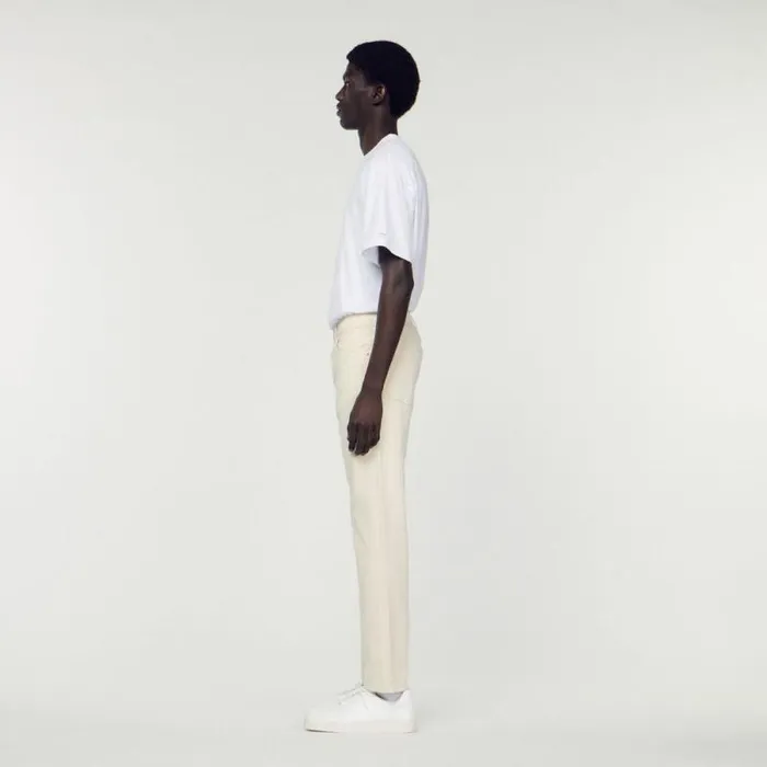 Jeans Men SANDRO Cotton Jeans Ecru
