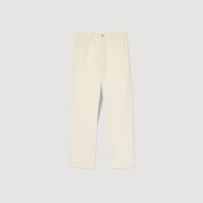 Jeans Men SANDRO Cotton Jeans Ecru
