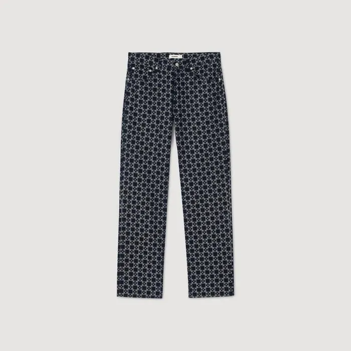 Jeans Men SANDRO Square Cross Straightleg Jeans Navy Blue