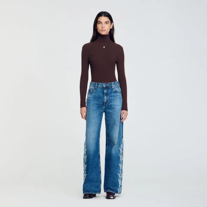 Jeans Women SANDRO Flared Flame Jeans Light Bu Jean