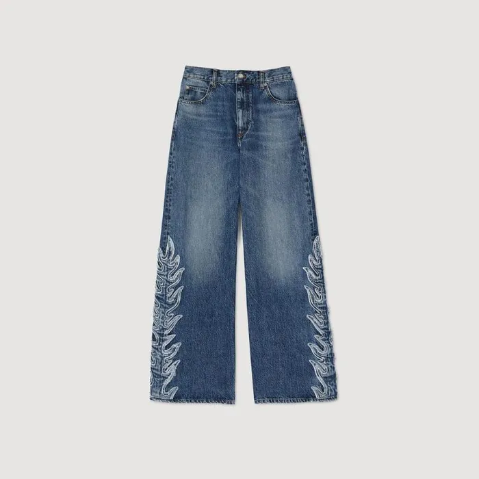 Jeans Women SANDRO Flared Flame Jeans Light Bu Jean
