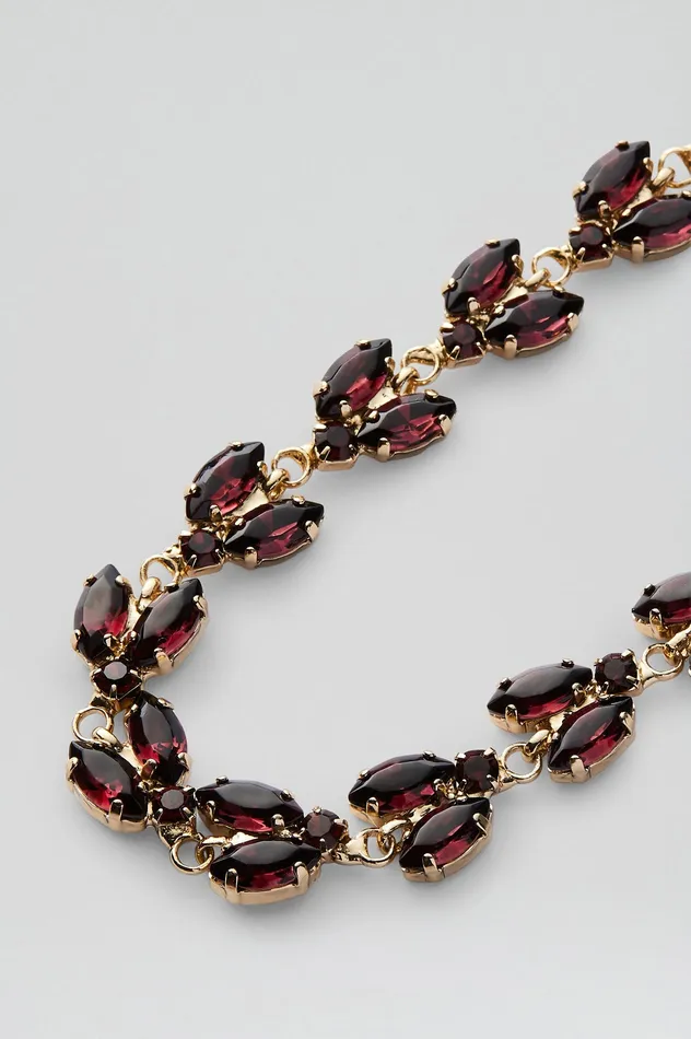 Jewelry CRYSTAL LEAF CHOKER MULBERRY Scanlan Theodore Women