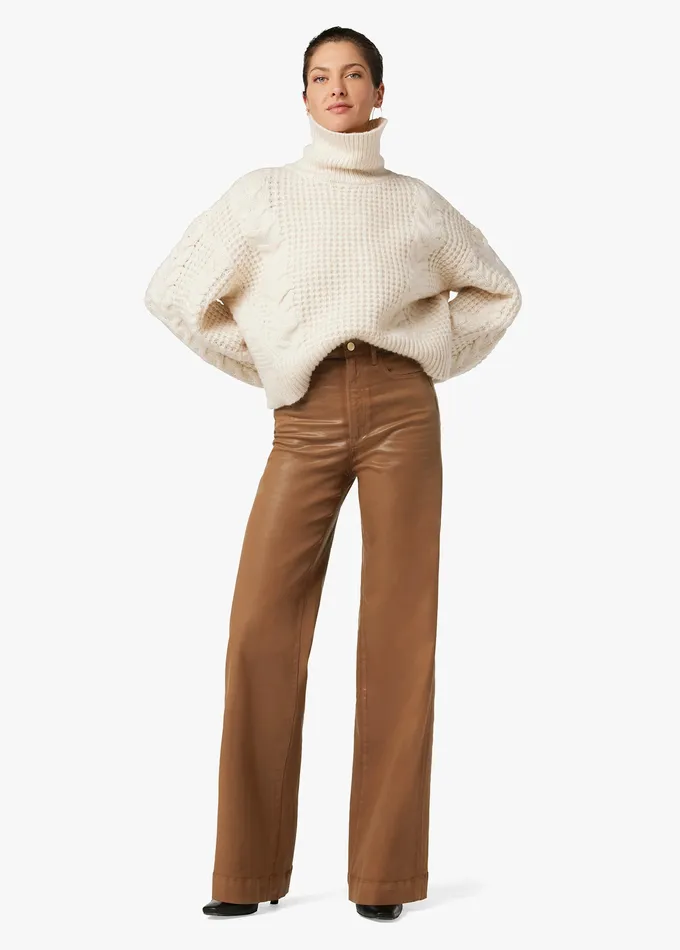 Joe8217s Jeans Wide Leg Women THE MIA Leather Brown
