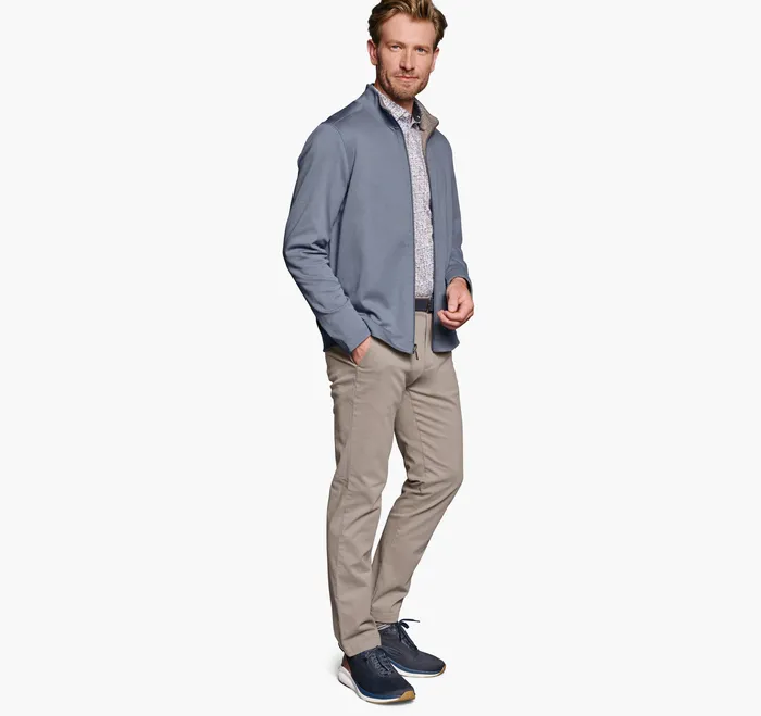 Johnston and Murphy Sweaters and Knits Men XC4 Reversible Full Zip Light BlueTan