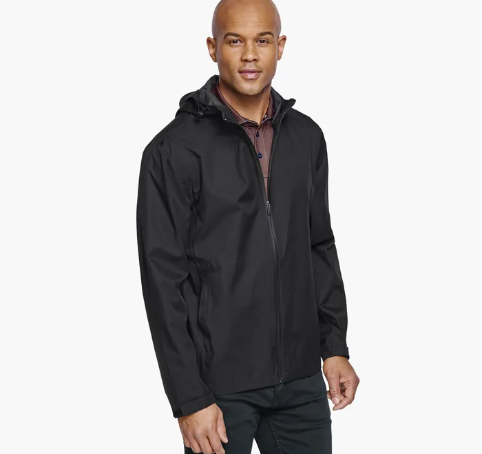 Johnston and Murphy XC4 Waterproof FullZip Jacket Black Men Coats Jackets and Vests