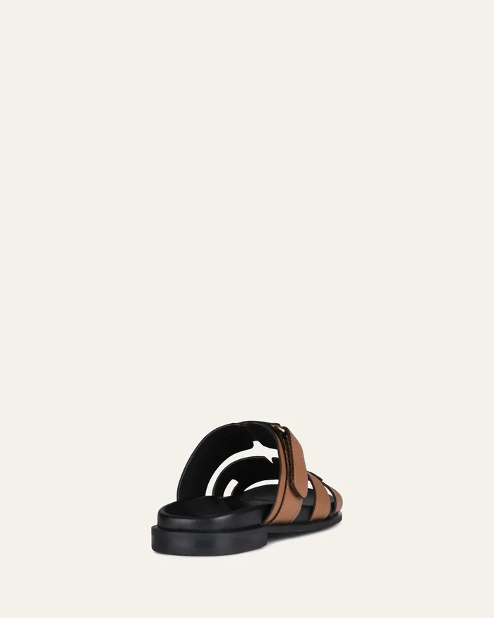 jomercer Hendrix flat slides dark tan leather Women SLIDES jomercer Hendrix flat slides dark tan leather Women SLIDES
