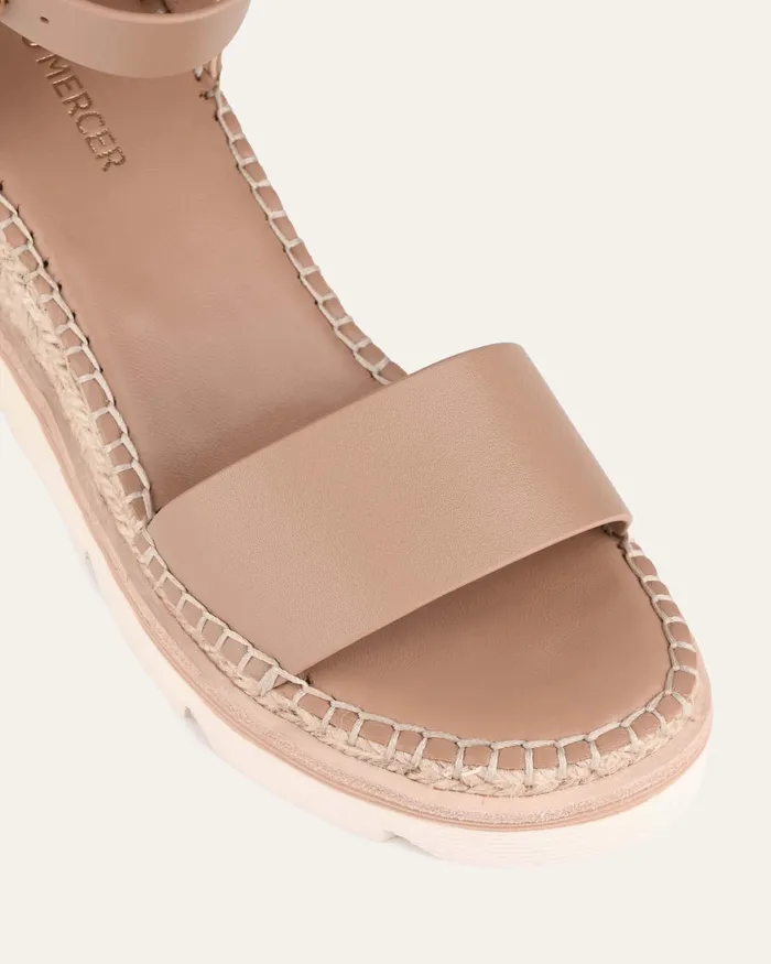 jomercer Kelly mid heel wedges tan leather Women MID SANDALS jomercer Kelly mid heel wedges tan leather Women MID SANDALS